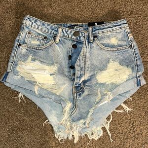 High Wasted Jean Shorts